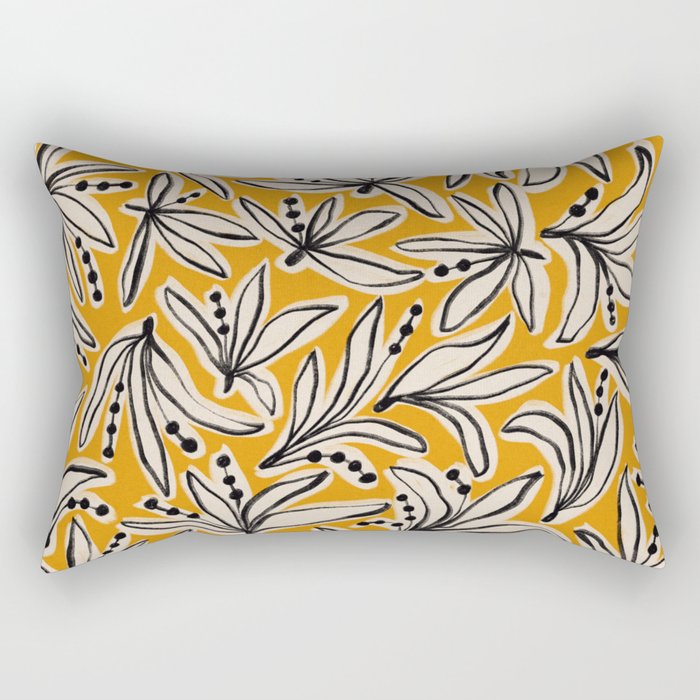 Lily Flower Pattern #2 Rectangular Pillow Gallery Image 1