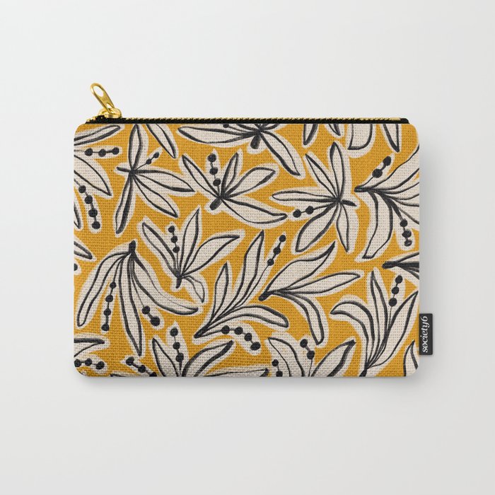 Lily Flower Pattern #2 Carry All Pouch Gallery Image 1