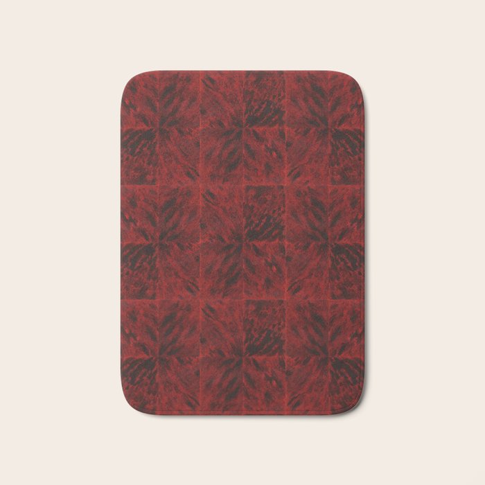 Faux Tortoiseshell 2 - Red Bath Mat Gallery Image 1