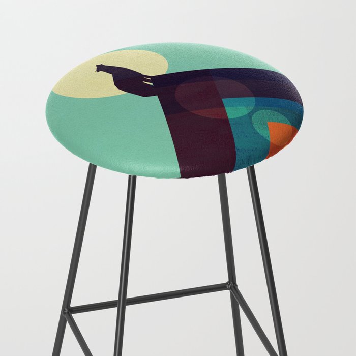 Howling Wild Wolf Stool Gallery Image 2