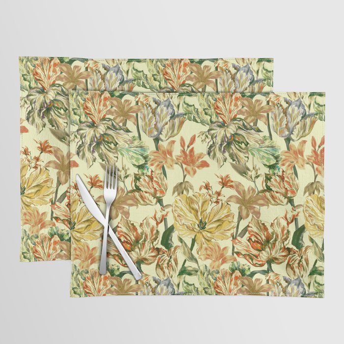 Watercolor Golden Bloom Placemat Gallery Image 1