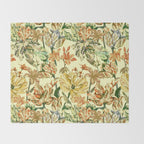 Watercolor Golden Bloom Throw Blanket Gallery Image 2