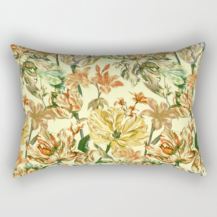 Watercolor Golden Bloom Rectangular Pillow Gallery Image 2