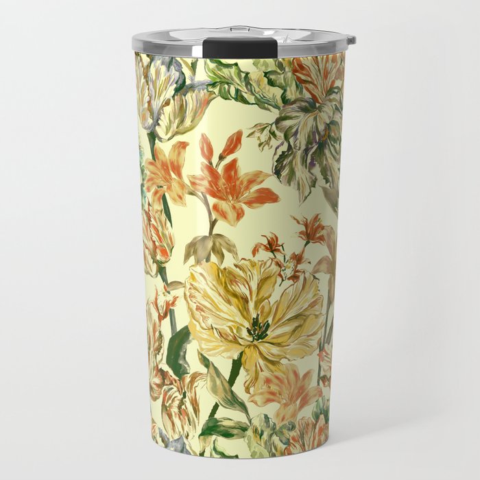 Watercolor Golden Bloom Travel Mug Gallery Image 1