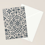 Dark Faux Tile Stationery Card Gallery Image 2