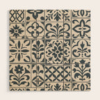 Dark Faux Tile Wood Wall Art Gallery Image 1