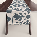 Dark Faux Tile Table Runner Gallery Image 1