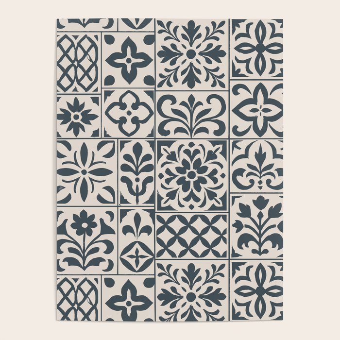 Dark Faux Tile Poster Gallery Image 1