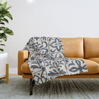 Dark Faux Tile Throw Blanket Gallery Image 1