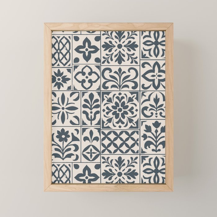 Dark Faux Tile Mini Art Print Gallery Image 1