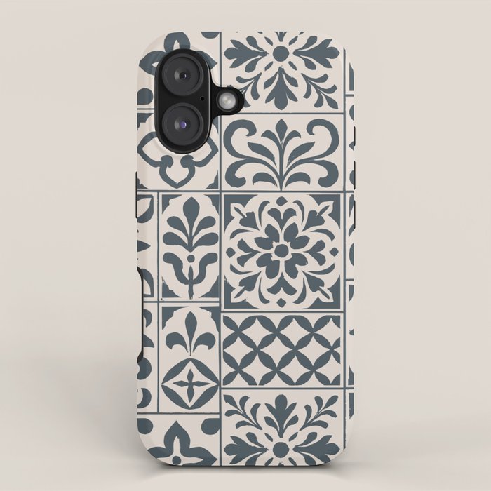 Dark Faux Tile iPhone Case Gallery Image 1