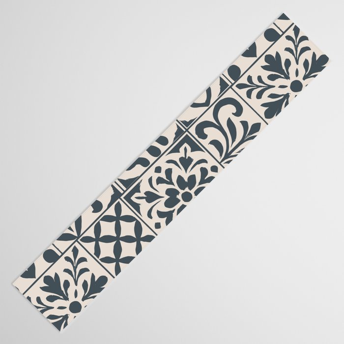 Dark Faux Tile Table Runner Gallery Image 3