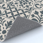 Dark Faux Tile Rug Gallery Image 4