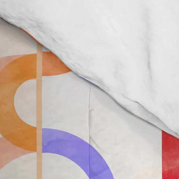 Colorful Curved Path Tiles G Comforter Gallery Image 4