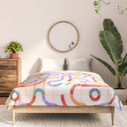 Colorful Curved Path Tiles G Comforter Gallery Image 3