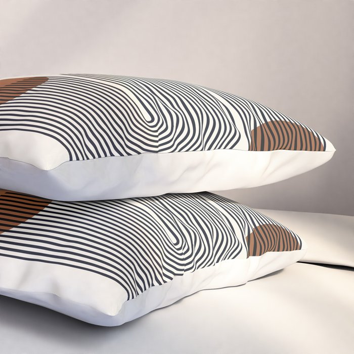 Abstraction_SUN_LINE_POP_ART_Minimalism_S001S Pillow Sham Gallery Image 3