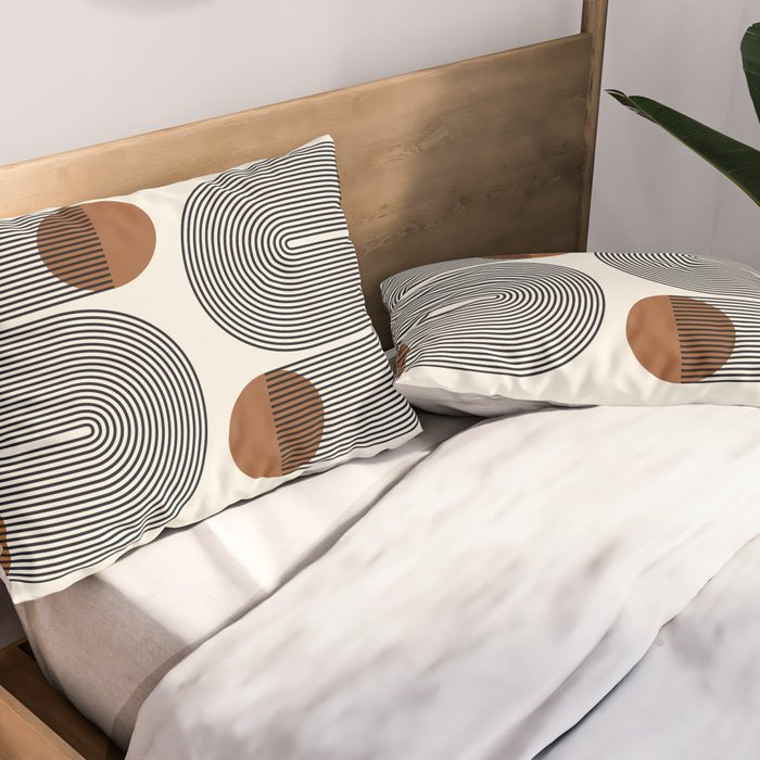 Abstraction_SUN_LINE_POP_ART_Minimalism_S001S Pillow Sham Gallery Image 2