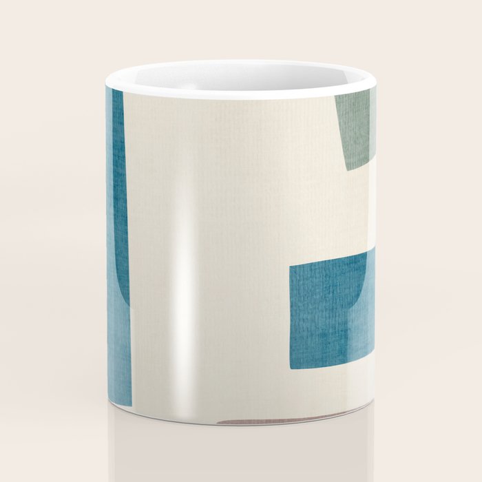 Navy Rust Brown Green Modern Artwork Coffee Mug Gallery Image 4