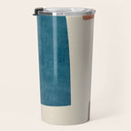 Navy Rust Brown Green Modern Artwork Travel Mug Gallery Image 3