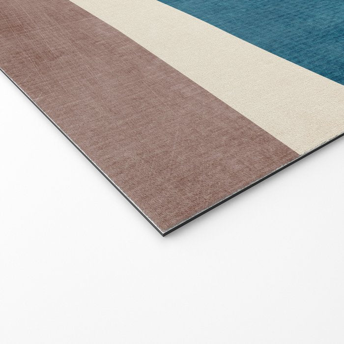 Navy Rust Brown Green Modern Artwork Welcome Mat Gallery Image 2