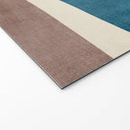 Navy Rust Brown Green Modern Artwork Welcome Mat Gallery Image 2