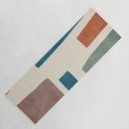 Navy Rust Brown Green Modern Artwork Yoga Mat Gallery Image 1