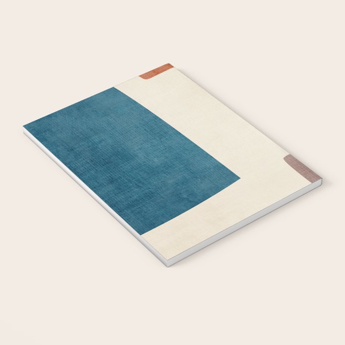 Navy Rust Brown Green Modern Artwork Notebook Gallery Image 3