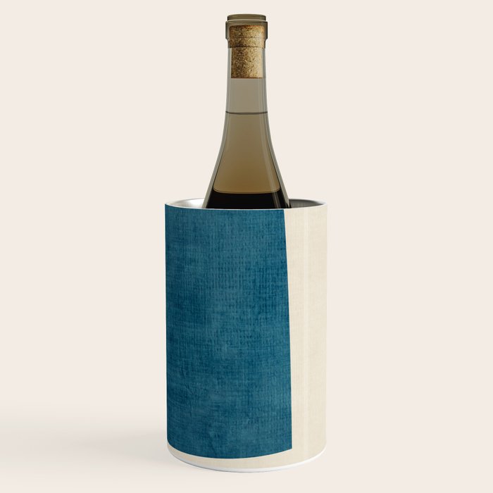 Navy Rust Brown Green Modern Artwork Wine Chiller Gallery Image 2