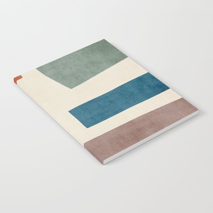 Navy Rust Brown Green Modern Artwork Notebook Gallery Image 2