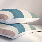 Navy Rust Brown Green Modern Artwork Pillow Sham Gallery Image 3