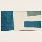 Navy Rust Brown Green Modern Artwork Desk Mat Gallery Image 3