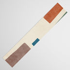 Navy Rust Brown Green Modern Artwork Table Runner Gallery Image 3