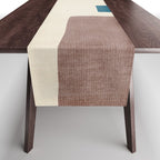 Navy Rust Brown Green Modern Artwork Table Runner Gallery Image 1