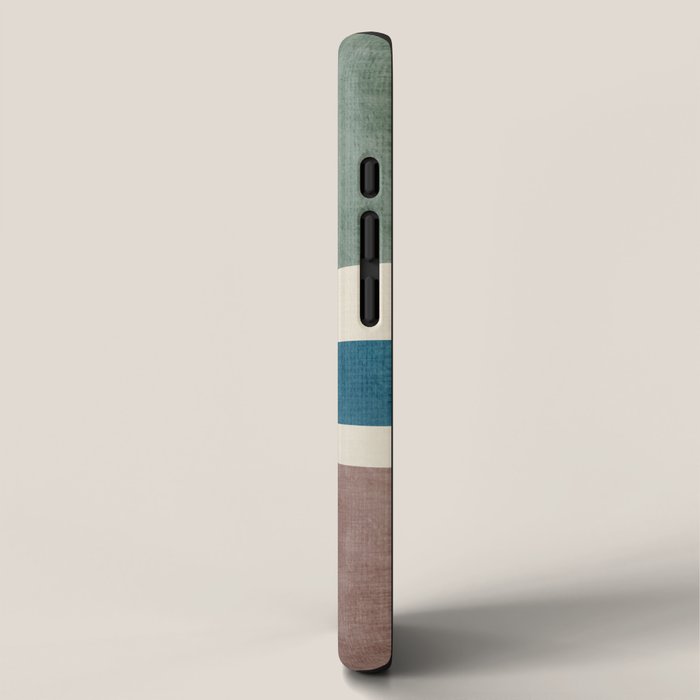 Navy Rust Brown Green Modern Artwork iPhone Case Gallery Image 2