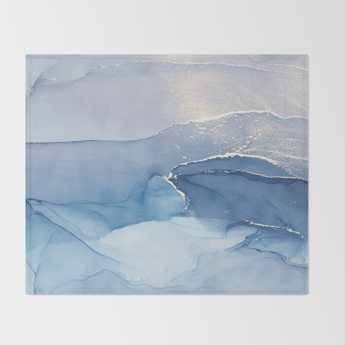 Abstract Blue Art Print By LandSartprints Throw Blanket Gallery Image 2