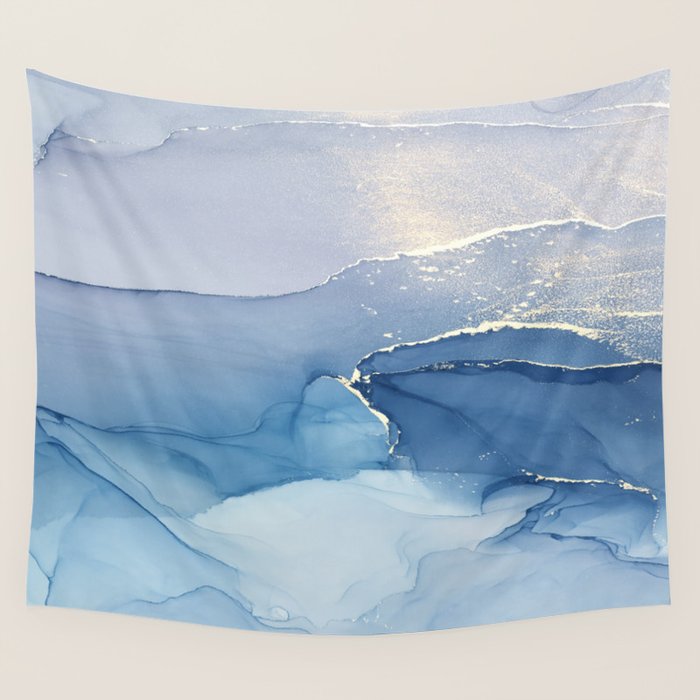 Abstract Blue Art Print By LandSartprints Wall Tapestry Gallery Image 4