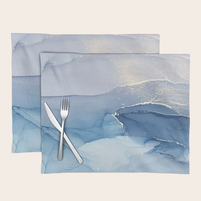 Abstract Blue Art Print By LandSartprints Placemat Gallery Image 1