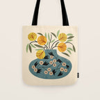 Painted Vase Blooms Tote Bag Gallery Image 1