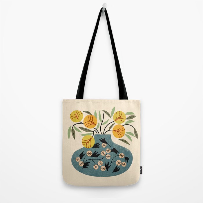 Painted Vase Blooms Tote Bag Gallery Image 2