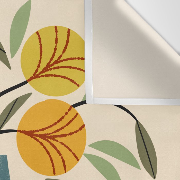 Painted Vase Blooms Wall Tapestry Gallery Image 3