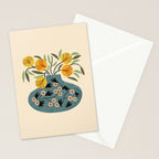 Painted Vase Blooms Stationery Card Gallery Image 2