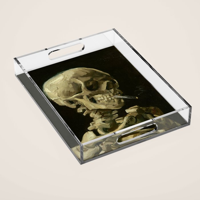 Vincent van Gogh - Skull of a Skeleton with Burning Cigarette Acrylic Tray Gallery Image 1