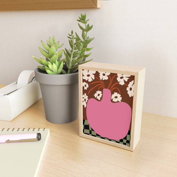 Big pot with flower  Mini Art Print Gallery Image 2