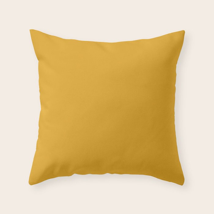 Color Mustard Throw Pillow Gallery Image 6