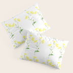 yellow buttercup flower watercolor Pillow Sham Gallery Image 3