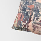 Mirage [1]: a vibrant abstract piece in pinks blues and gold by Alyssa Hamilton Art Pillow Sham Gallery Image 4