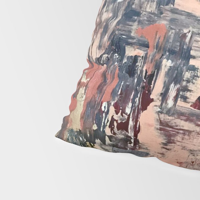Mirage [1]: a vibrant abstract piece in pinks blues and gold by Alyssa Hamilton Art Pillow Sham Gallery Image 4