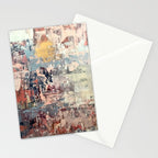 Mirage [1]: a vibrant abstract piece in pinks blues and gold by Alyssa Hamilton Art Stationery Card Gallery Image 2