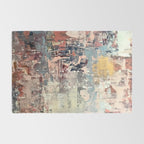 Mirage [1]: a vibrant abstract piece in pinks blues and gold by Alyssa Hamilton Art Rug Gallery Image 2