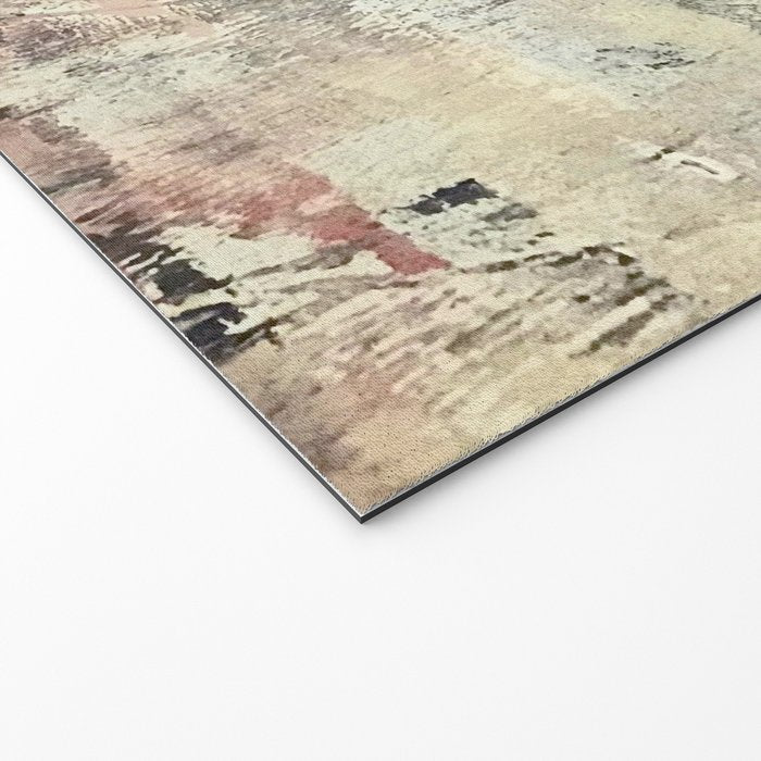 Mirage [1]: a vibrant abstract piece in pinks blues and gold by Alyssa Hamilton Art Welcome Mat Gallery Image 2